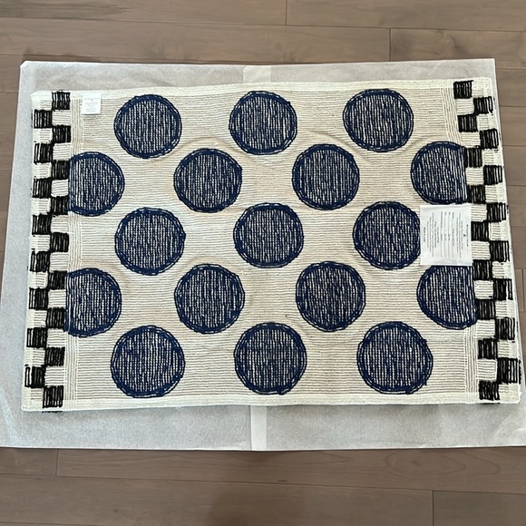MacKenzie-Childs 24x36 Royal Dot Bath Rug - Picture 8 of 13